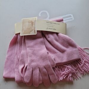 St. Johns Pink And Gloves Set Nwt